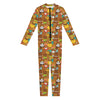 Colorful Cartoon Baby Bear Pattern Print Jumpsuit