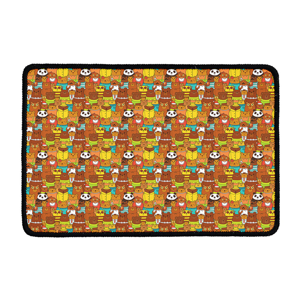 Colorful Cartoon Baby Bear Pattern Print Kitchen Mat