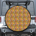 Colorful Cartoon Baby Bear Pattern Print Leather Spare Tire Cover