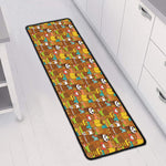Colorful Cartoon Baby Bear Pattern Print Long Kitchen Mat