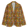 Colorful Cartoon Baby Bear Pattern Print Men's Blazer