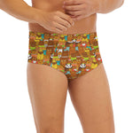 Colorful Cartoon Baby Bear Pattern Print Men's Briefs