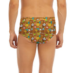 Colorful Cartoon Baby Bear Pattern Print Men's Briefs