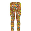 Colorful Cartoon Baby Bear Pattern Print Men's Leggings
