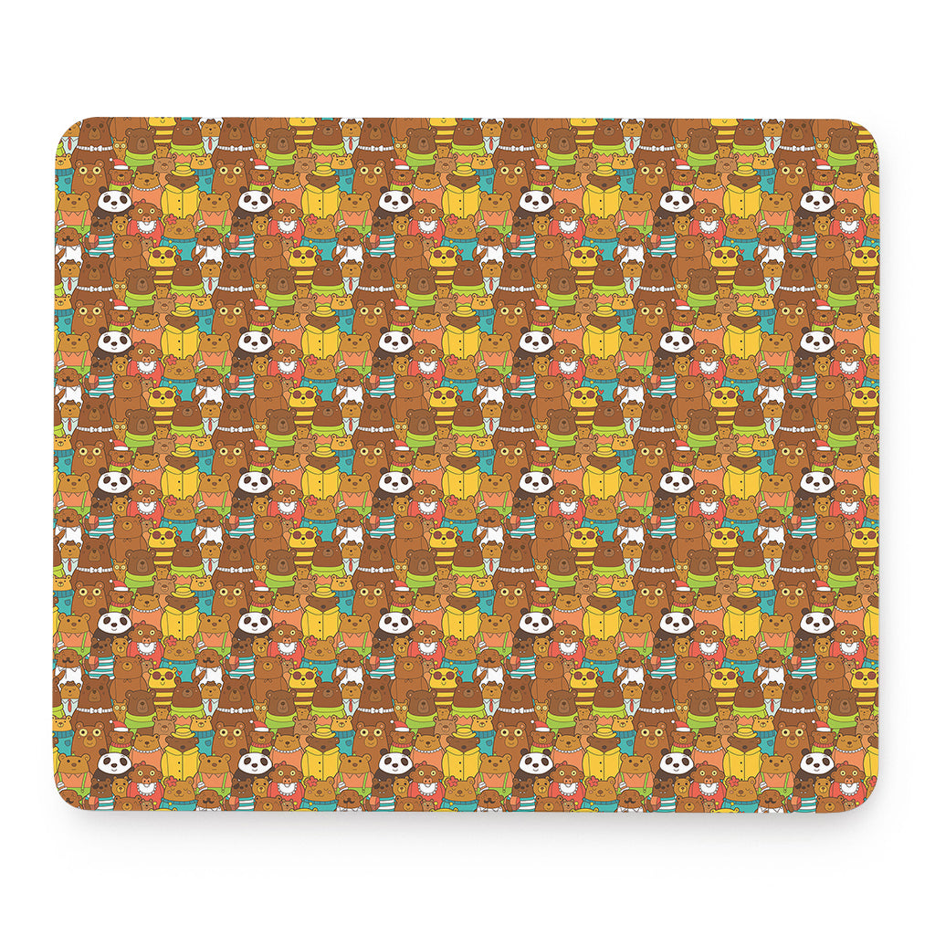 Colorful Cartoon Baby Bear Pattern Print Mouse Pad