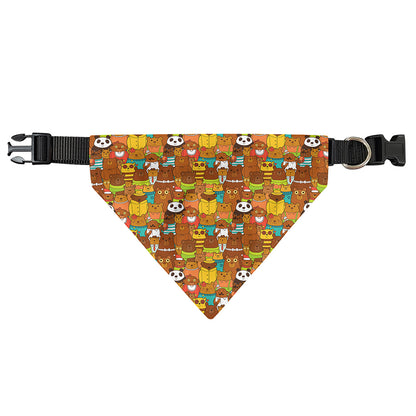 Colorful Cartoon Baby Bear Pattern Print Over The Collar Dog Bandana