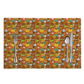 Colorful Cartoon Baby Bear Pattern Print Placemat