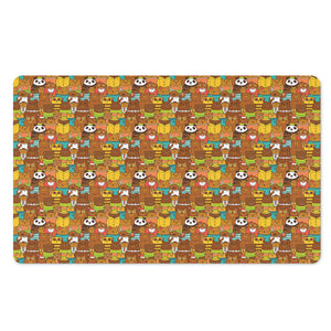 Colorful Cartoon Baby Bear Pattern Print Polyester Doormat