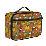 Colorful Cartoon Baby Bear Pattern Print Portable Lunch Bag