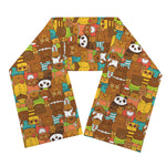Colorful Cartoon Baby Bear Pattern Print Scarf