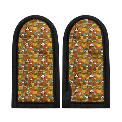 Colorful Cartoon Baby Bear Pattern Print Skillet Handle Cover