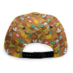 Colorful Cartoon Baby Bear Pattern Print Snapback Cap