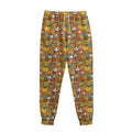 Colorful Cartoon Baby Bear Pattern Print Sweatpants