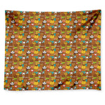 Colorful Cartoon Baby Bear Pattern Print Tapestry