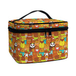 Colorful Cartoon Baby Bear Pattern Print Travel Makeup Bag