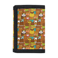 Colorful Cartoon Baby Bear Pattern Print Trifold Wallet