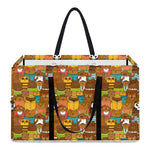 Colorful Cartoon Baby Bear Pattern Print Utility Tote Bag