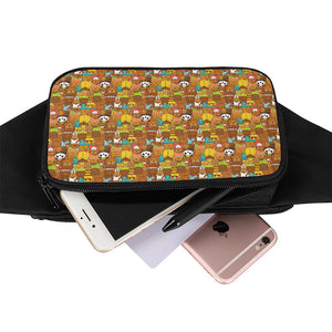 Colorful Cartoon Baby Bear Pattern Print Waist Bag