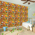 Colorful Cartoon Baby Bear Pattern Print Wall Sticker