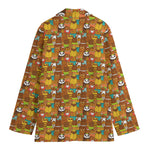 Colorful Cartoon Baby Bear Pattern Print Women's Blazer