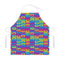 Colorful Cassette Tape Print Adjustable Apron
