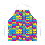 Colorful Cassette Tape Print Adjustable Apron