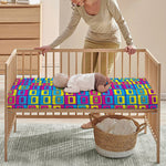 Colorful Cassette Tape Print Baby Crib Sheet