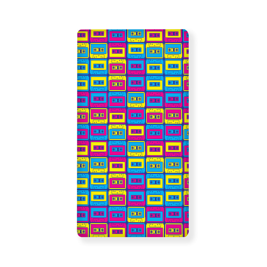 Colorful Cassette Tape Print Baby Crib Sheet