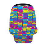 Colorful Cassette Tape Print Baby Seat Cover