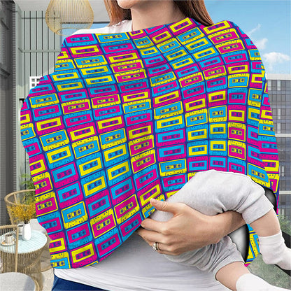 Colorful Cassette Tape Print Baby Seat Cover
