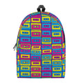 Colorful Cassette Tape Print School Backpack