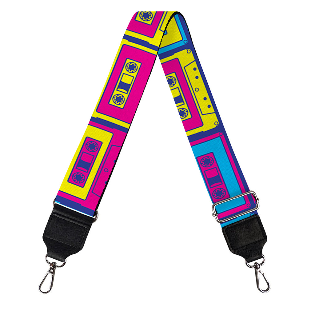 Colorful Cassette Tape Print Bag Strap
