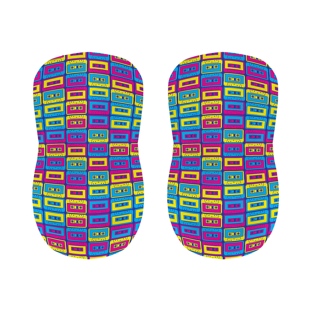 Colorful Cassette Tape Print Bar Stool Covers