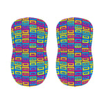 Colorful Cassette Tape Print Bar Stool Covers