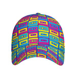 Colorful Cassette Tape Print Baseball Cap