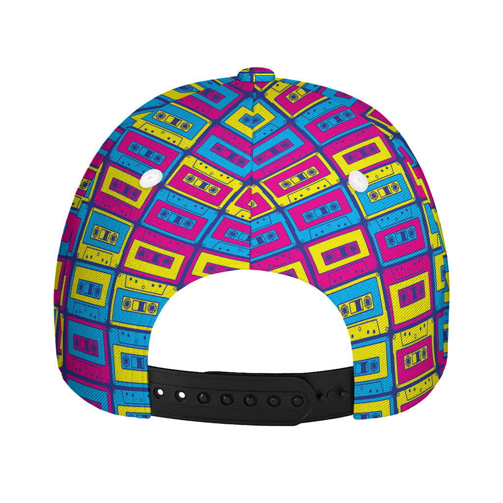 Colorful Cassette Tape Print Baseball Cap