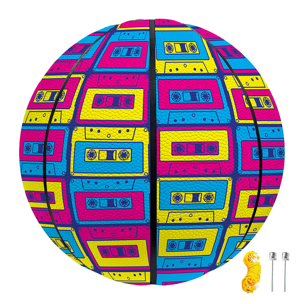 Colorful Cassette Tape Print Basketball
