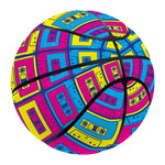 Colorful Cassette Tape Print Basketball