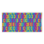 Colorful Cassette Tape Print Beach Towel
