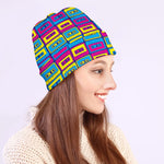 Colorful Cassette Tape Print Beanie