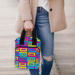 Colorful Cassette Tape Print Bible Tote Bag