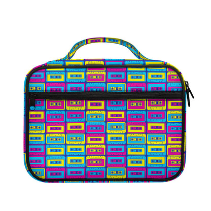 Colorful Cassette Tape Print Briefcase Bible Bag