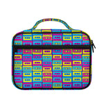 Colorful Cassette Tape Print Briefcase Bible Bag
