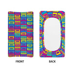 Colorful Cassette Tape Print Changing Pad Cover