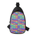 Colorful Cassette Tape Print Sling Bag