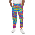 Colorful Cassette Tape Print Cotton Sweatpants