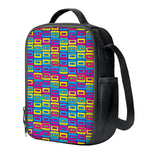 Colorful Cassette Tape Print Crossbody Lunch Bag