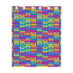 Colorful Cassette Tape Print Curtain