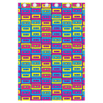 Colorful Cassette Tape Print Curtain