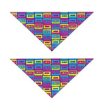 Colorful Cassette Tape Print Dog Bandana